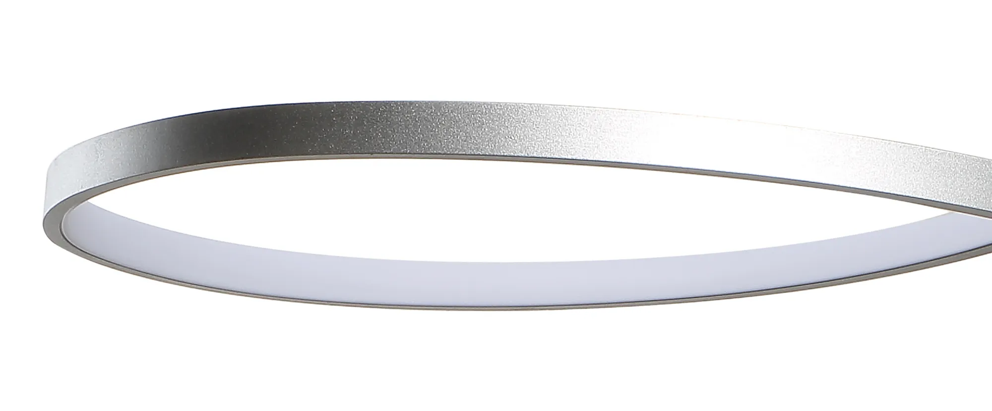 Nur XL 50W LED Dimmable Rectangular Semi Flush Silver M5820  Mantra Nur Silver XL